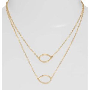 Halogen Dual Strand Pendant Necklace